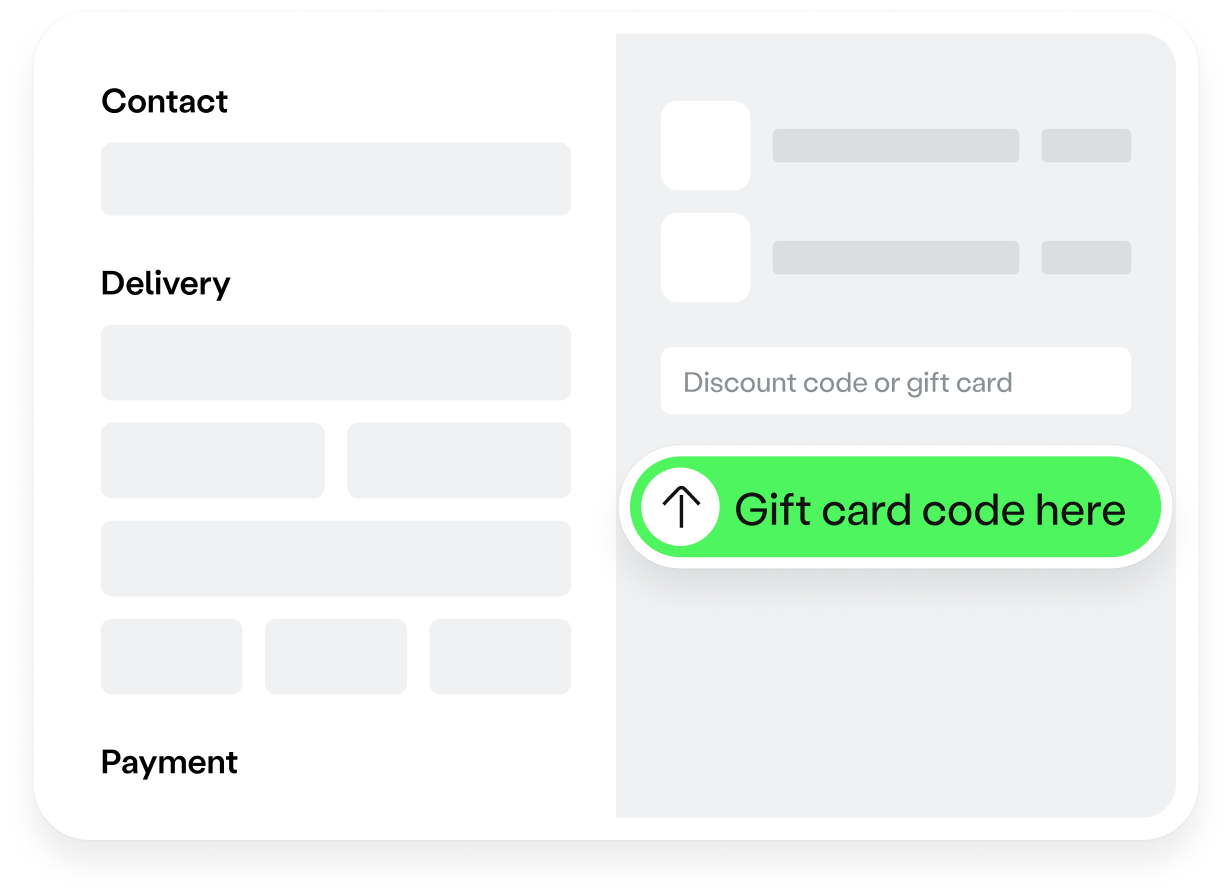 Redeem at checkout